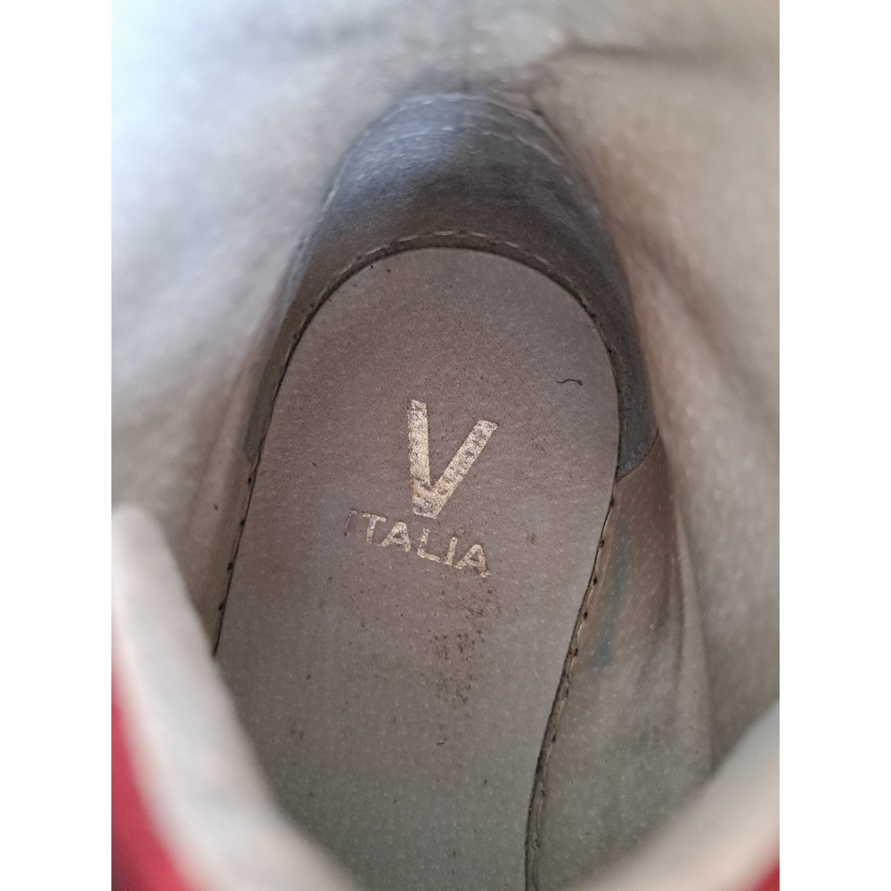 V-Italia Women's Red Water-Resistant Leather Lace-up Flat Ankle Boots 8.0 EU 39 - Picture 16 of 16